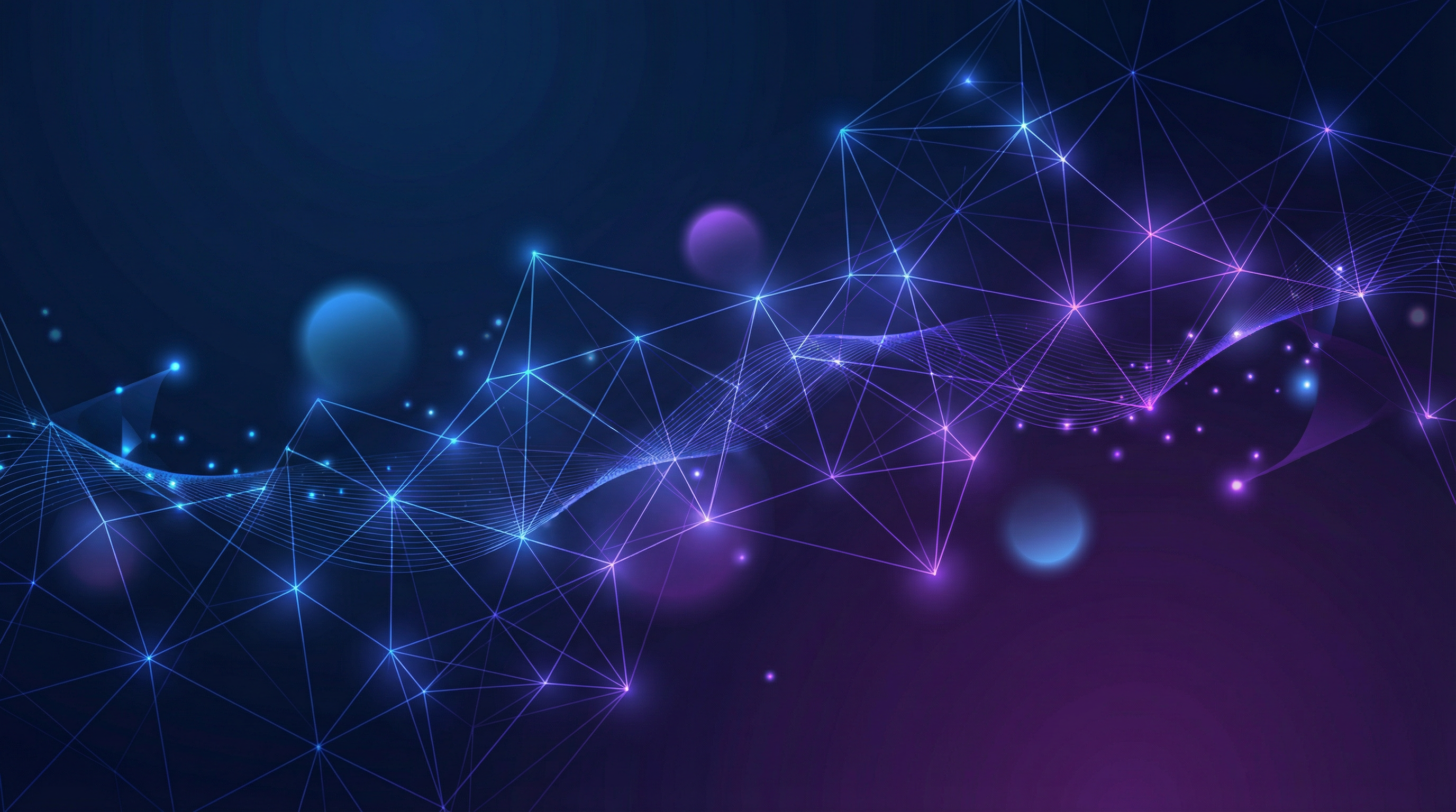 Background abstrato com rede de conexões representando a transformação do sistema tributário brasileiro